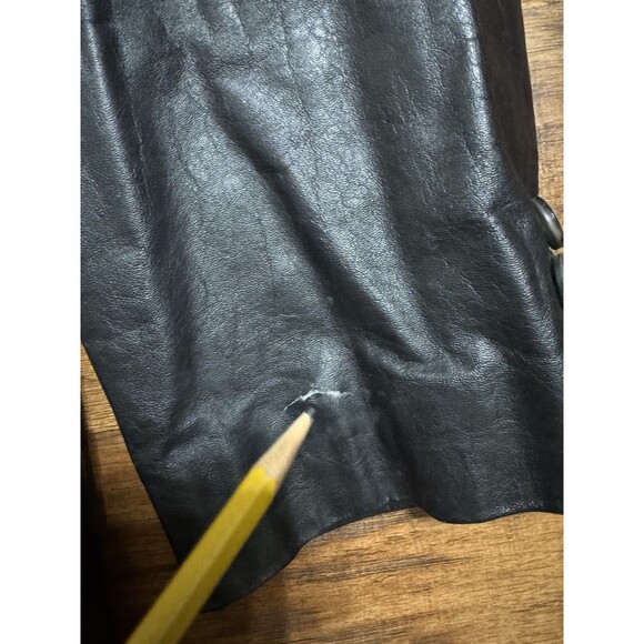 Vintage Genuine Leather Blazer Men 52 Black 2 Button 3 Pockets Made In Brazil - Picture 7 of 7